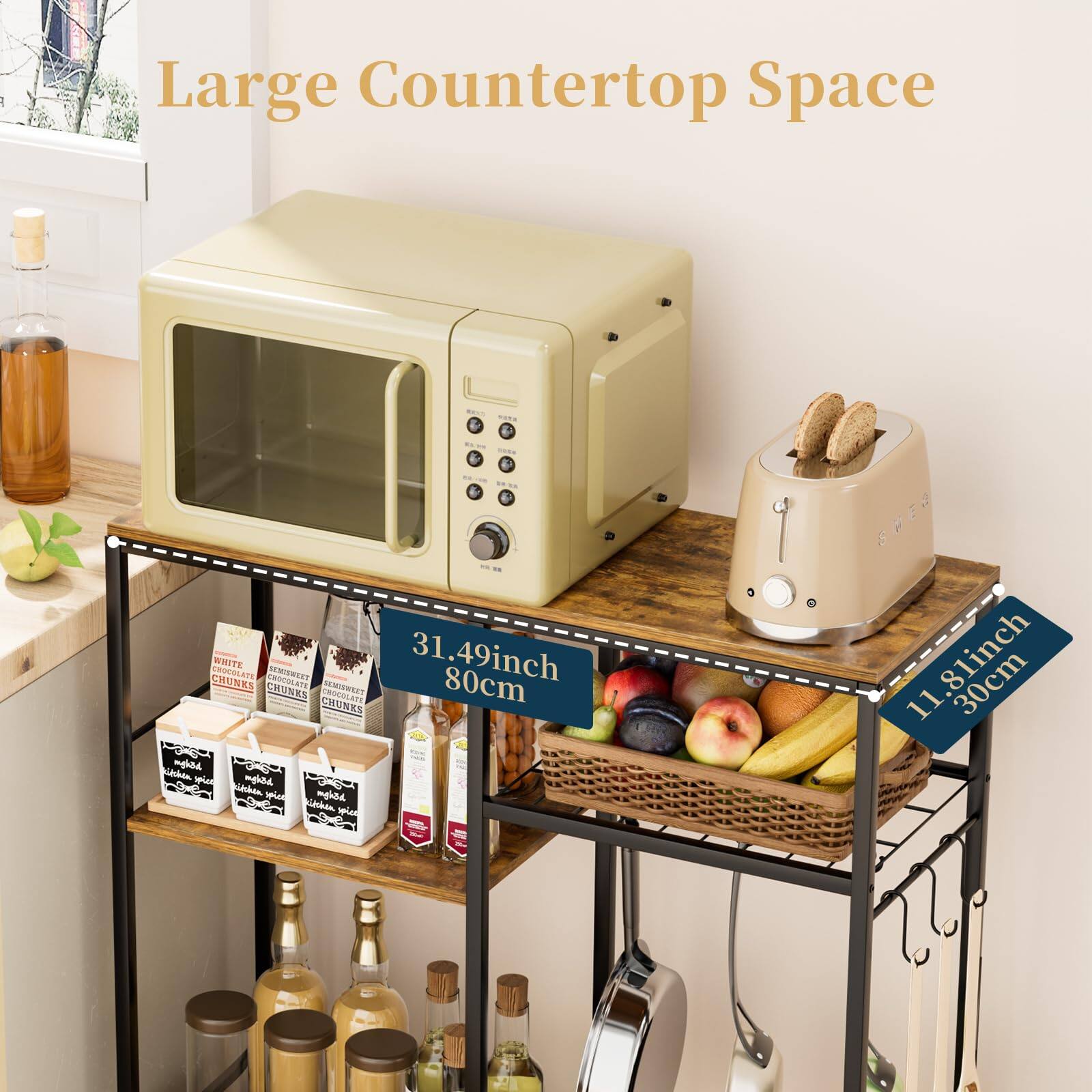 Large Countertop Space

31.49inch 80cm

11.8inch 30cm