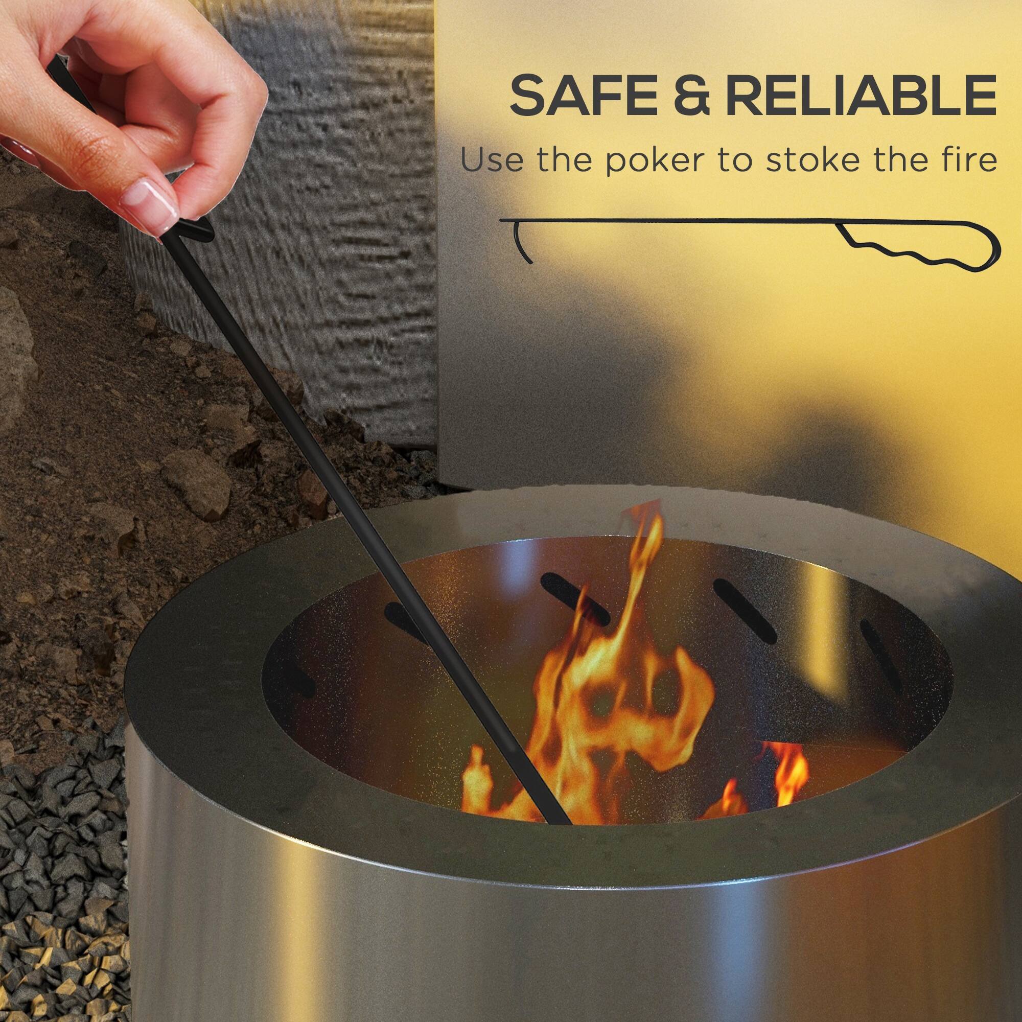 SAFE & RELIABLE  
Use the poker to stoke the fire