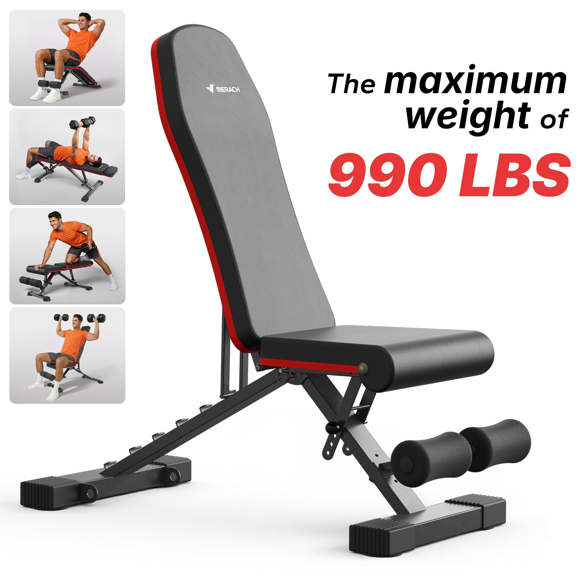 The maximum weight of 990 LBS