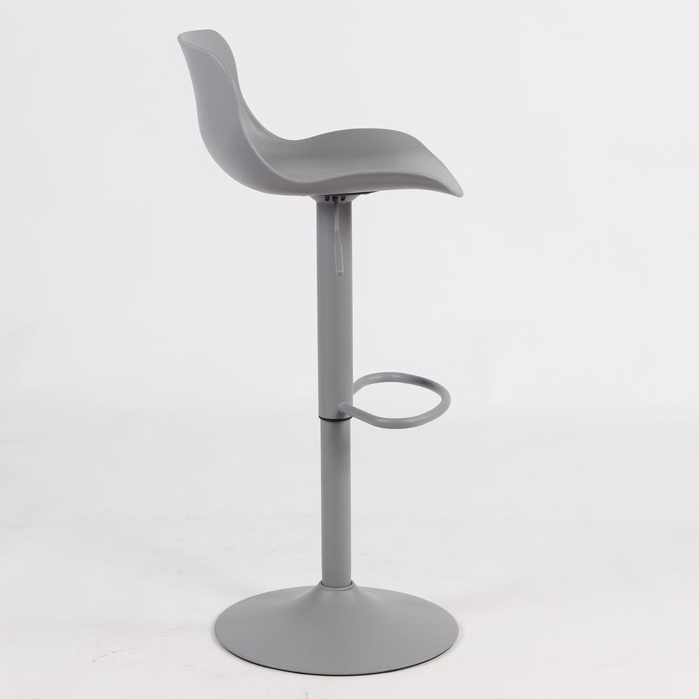 Back. AmeriHome - Adjustable Height Monochromatic Bar Stool Set - 2 Piece - Gray.