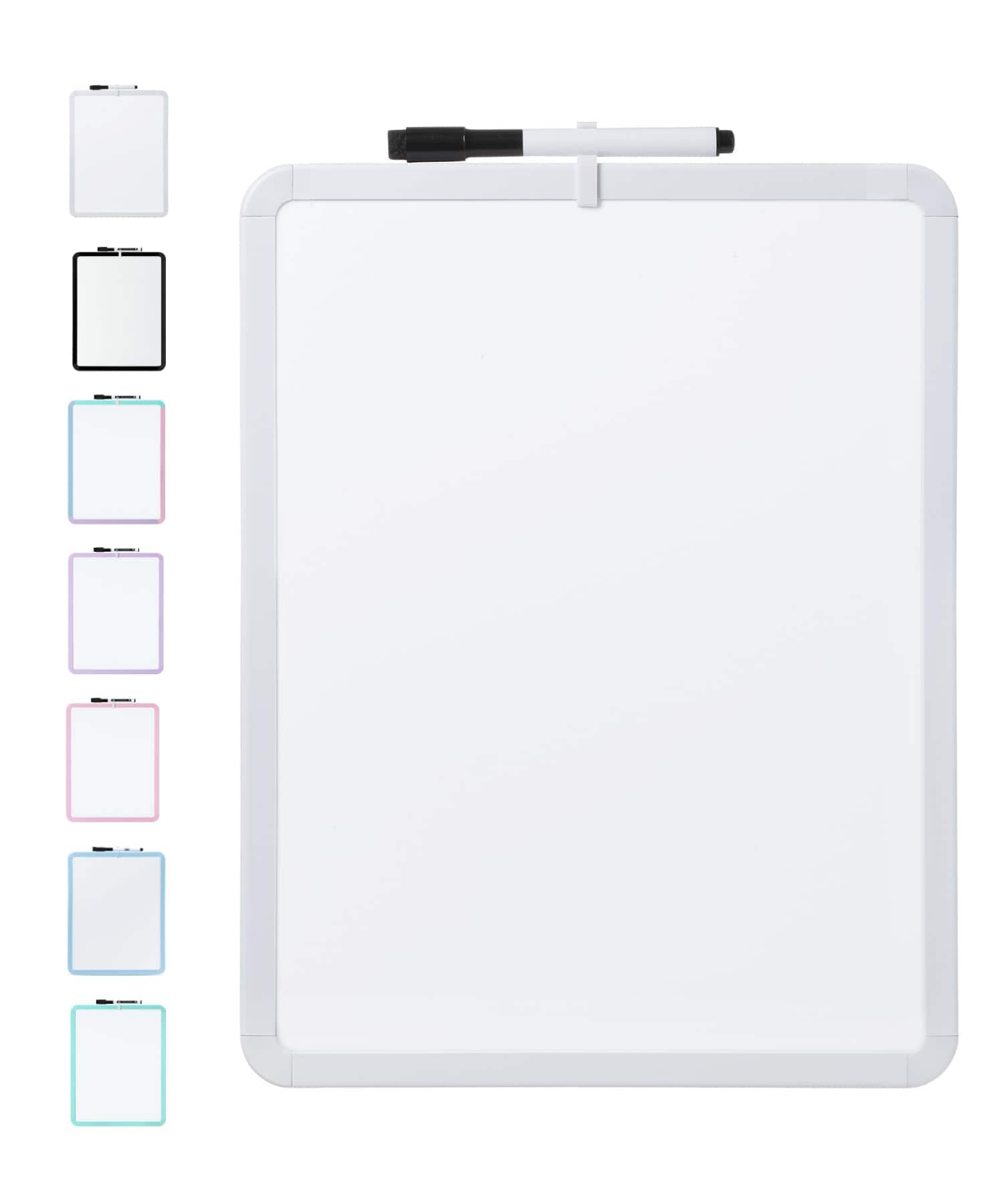 Stylel Star - - Dry Erase Board 14" X 11" With A Black Marker Small Mini White For Students Frame Includes Double Sided Tapes This