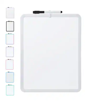 Front. PARKER SLATER - - Dry Erase Board 14" X 11" With A Black Marker Small Mini White For Students Frame Includes Double Sided Tapes This.