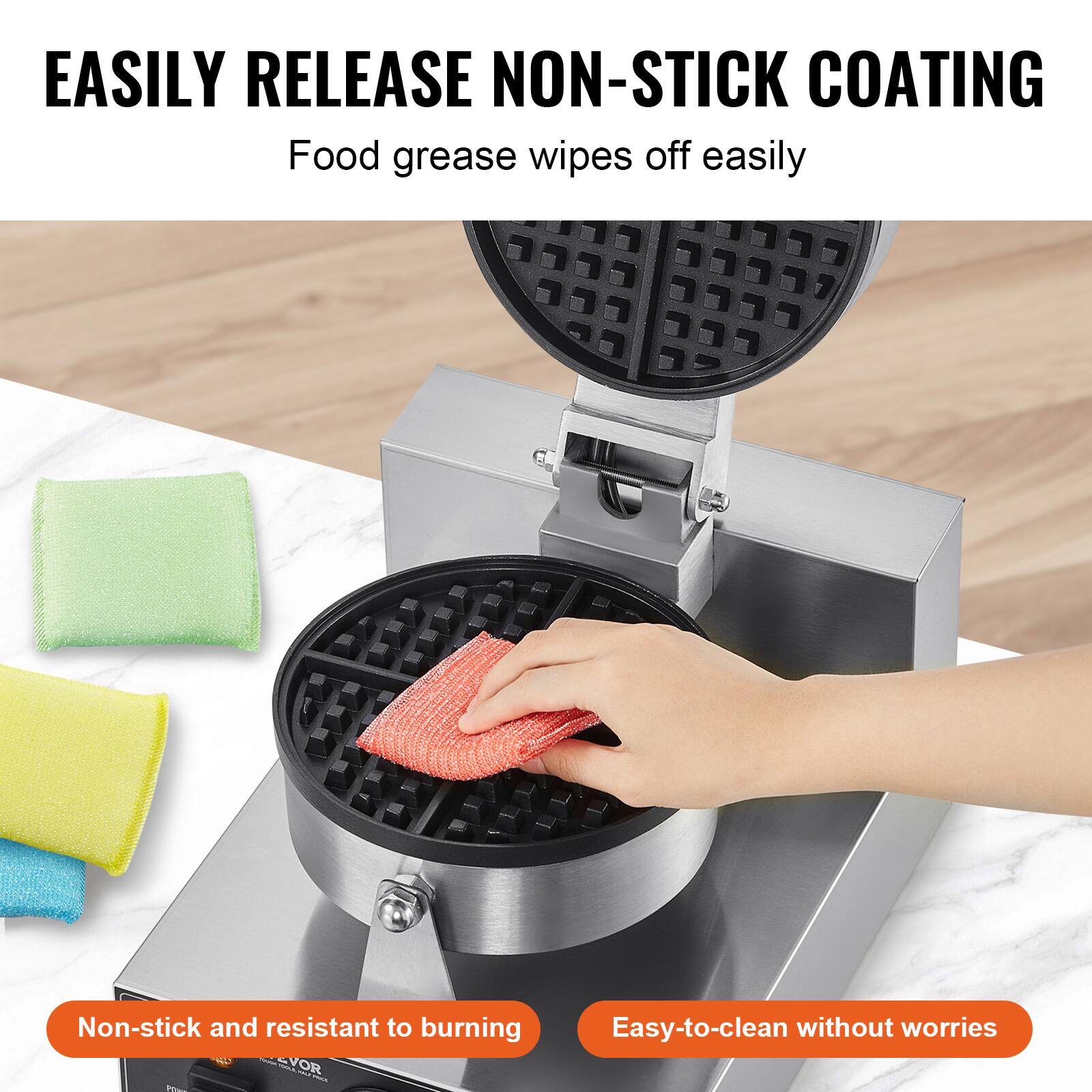 EASILY RELEASE NON-STICK COATING  
Food grease wipes off easily  

Non-stick and resistant to burning  

Easy-to-clean without worries