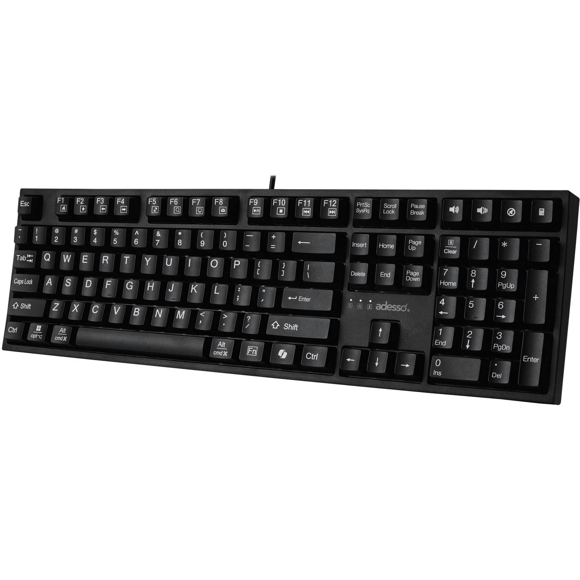 Adesso MultiOS Mechanical Keyboard With CoPilot AI Hotkey Black AKB