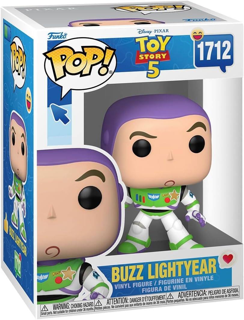 FIKAR FoP FalA Disney PIXAR Funko. TOY STORY POP! 1712 BUZZ LIGHTYEAR VINYL FIGURINE / FIGURE / VINYL DE VINIL FIGURA DE VINIL. WARNING: CHOKING HAZARD. ATTENTION: DANGER DE TOUFFEMENT. ADVERTENCIA: PELIGRO DE ASFIXIA. Small parts. Not suitable for children under 36 months. Petites pièces. Ne convient pas aux enfants de moins de 36 mois. Partes pequeñas. No es adecuado para niños menores de 36 meses.
