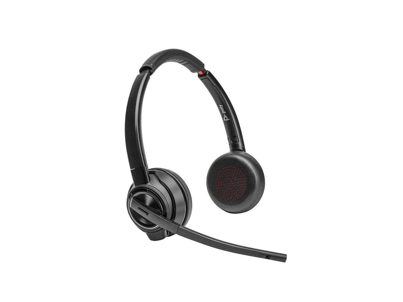 Alt View 5. HP - HP Poly Savi 8420 Office Stereo Microsoft Teams Certified DECT 1920-1930 MHz Headset Model 8L7F5AA#ABA - Black.