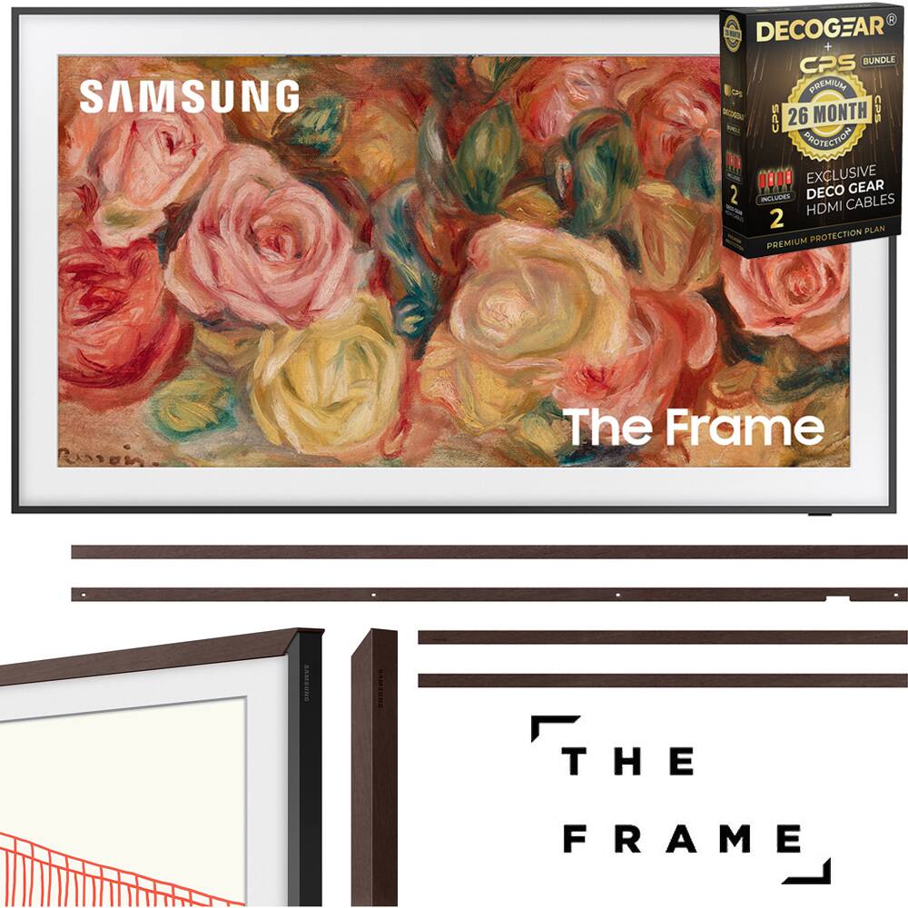 SAMSUNG  
The Frame  

DECOCGEAR + CPS BUNDLE  
CPS 26 MONTH PROTECTION  
EXCLUSIVE DECO GEAR HDMI CABLES  
PREMIUM PROTECTION PLAN  

THE FRAME