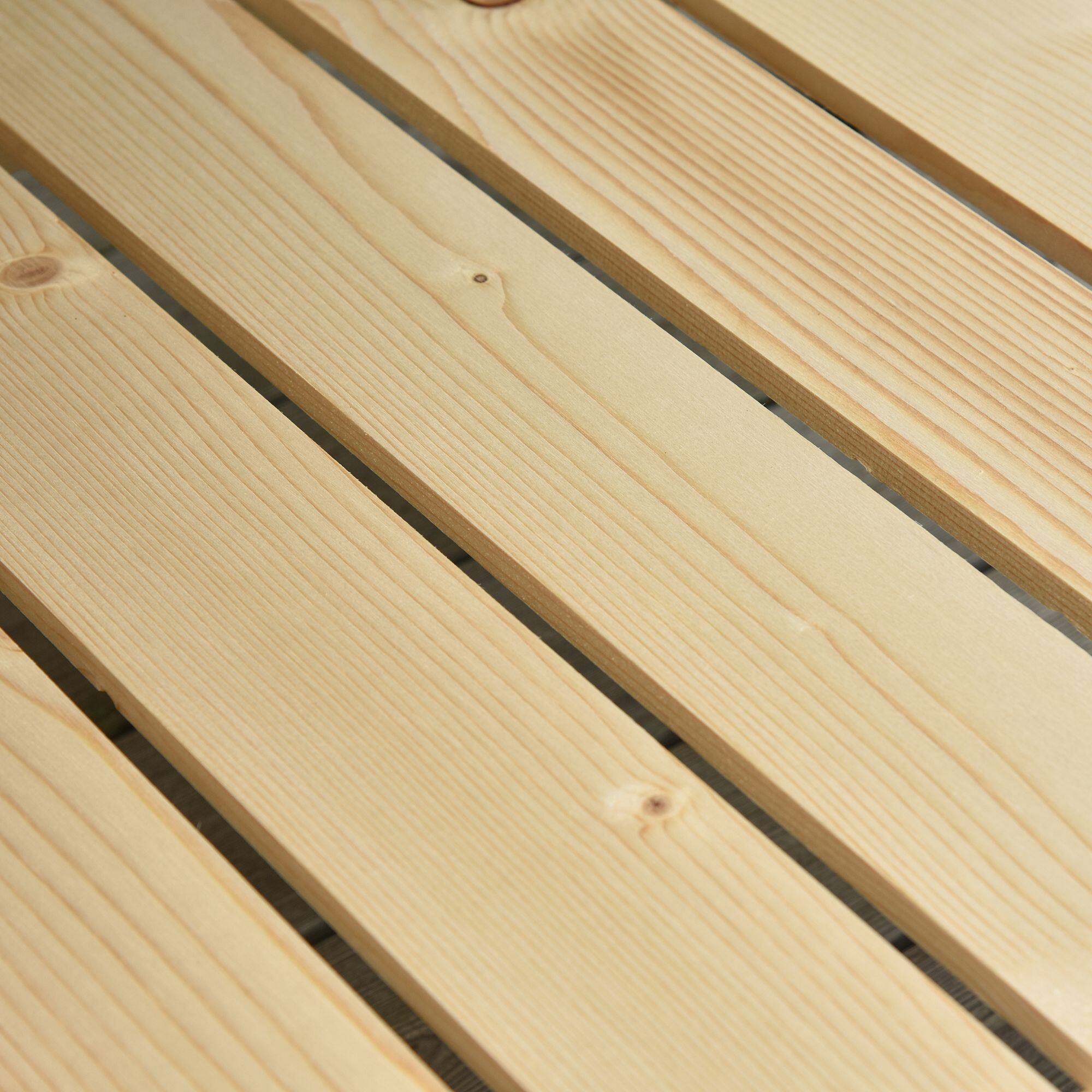 Alt View 8. Outsunny - Raised Garden Bed, 47" x 22" x 33", Elevated Wooden Planter Box w/ Lockable Wheels, Storage Shelf - Natural.