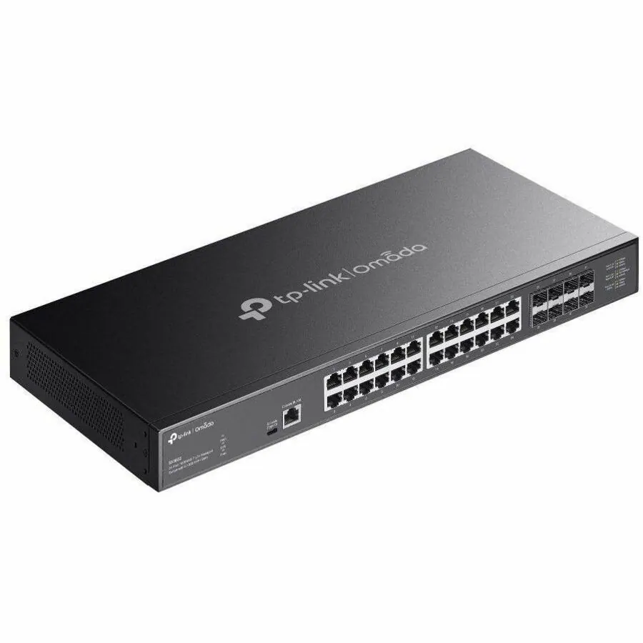 TP Link Omada 24 Port 10GBASE T L2+ Managed Switch with 8 10GE SFP+ ...