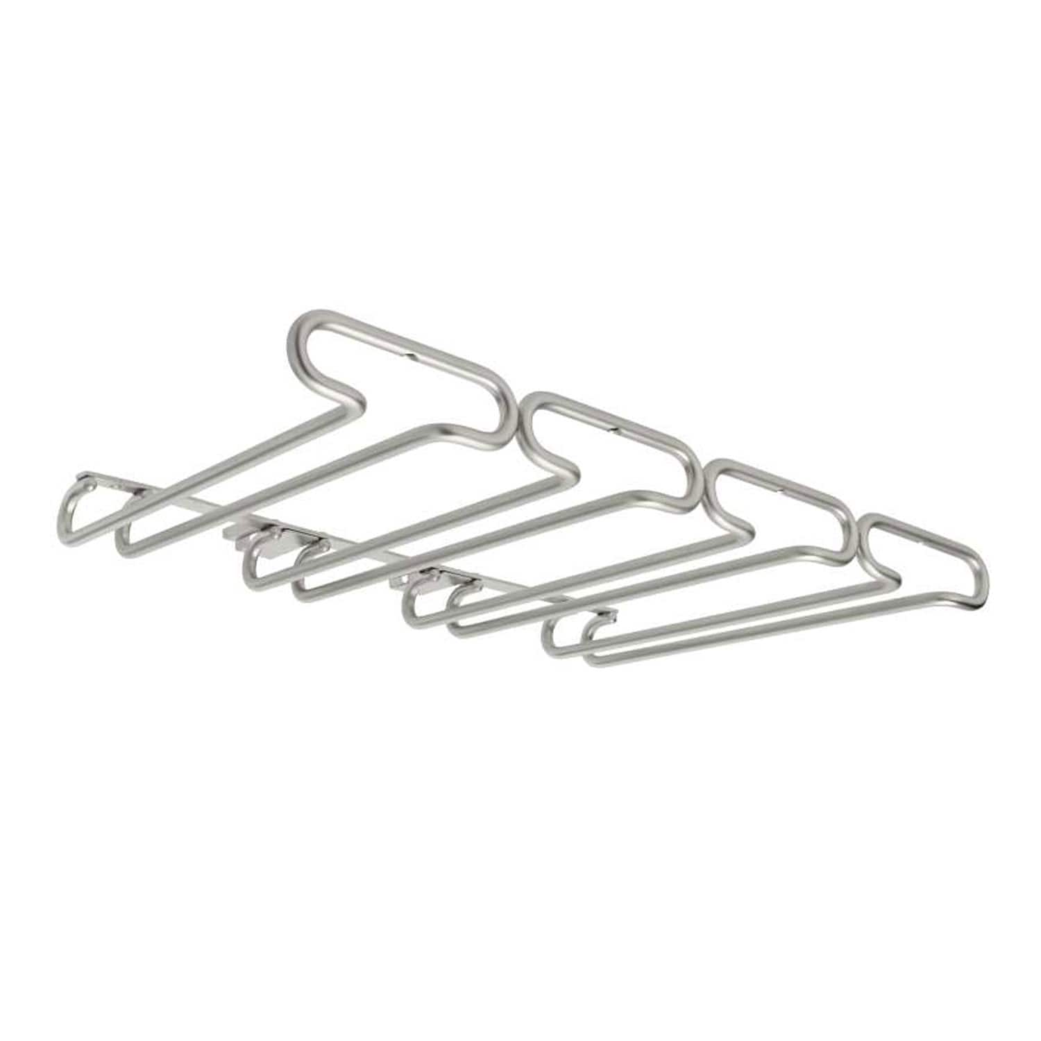 Rev-A-Shelf- 11" Quad Under Cabinet Glass & Stemware Holder, Nickel, 3450-11SN- Satin Nickel