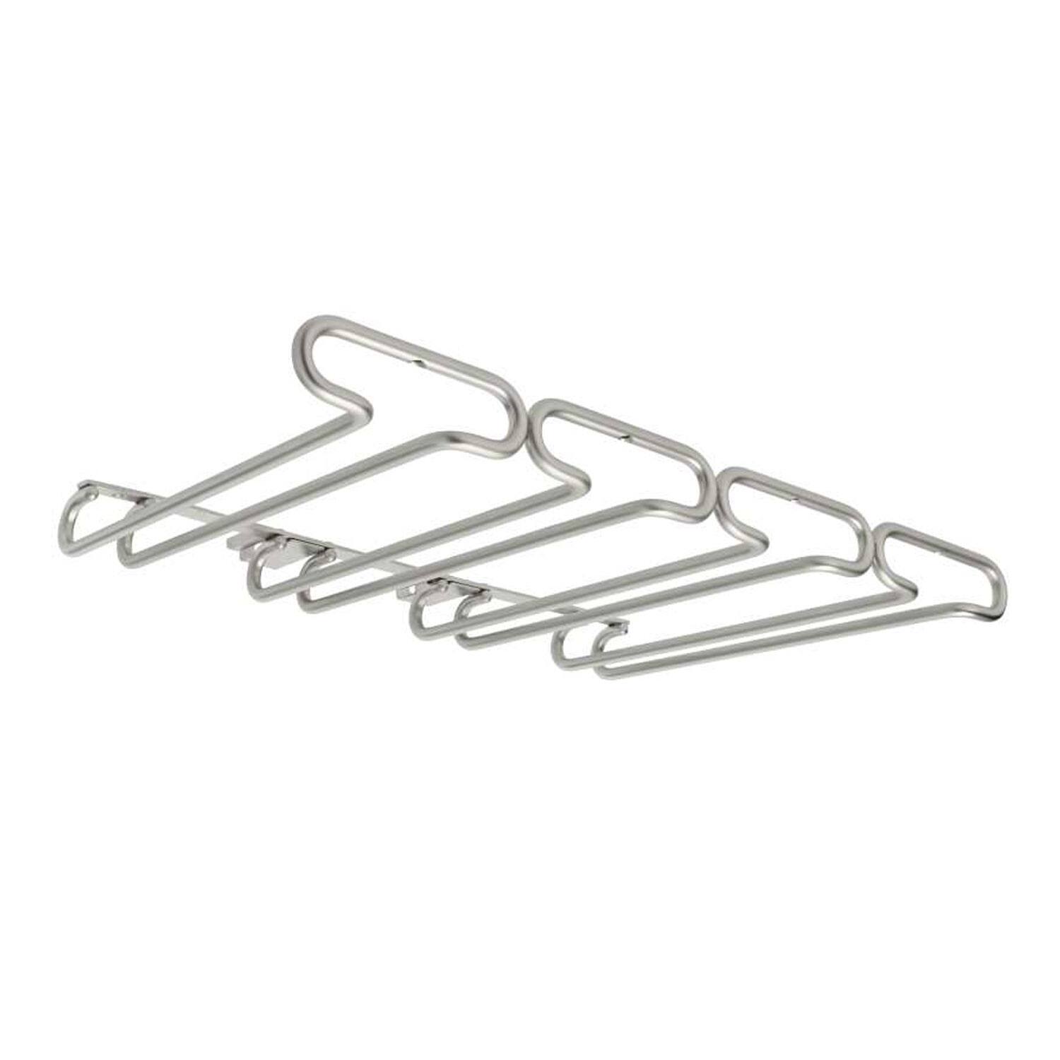 Front. Rev-A-Shelf - Rev-A-Shelf 11" Quad Under Cabinet Glass & Stemware Holder, Nickel, 3450-11SN - Satin Nickel.