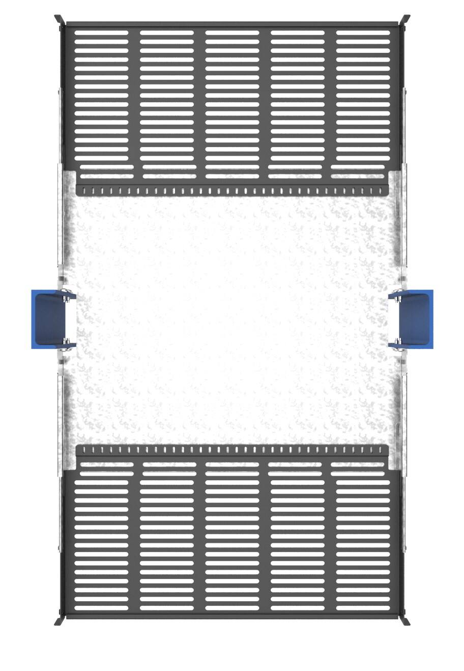 Alt View 2. RackSolutions - RackSolutions 1U Dual Dry Slide 2Post Center Mount Shelf - Black.