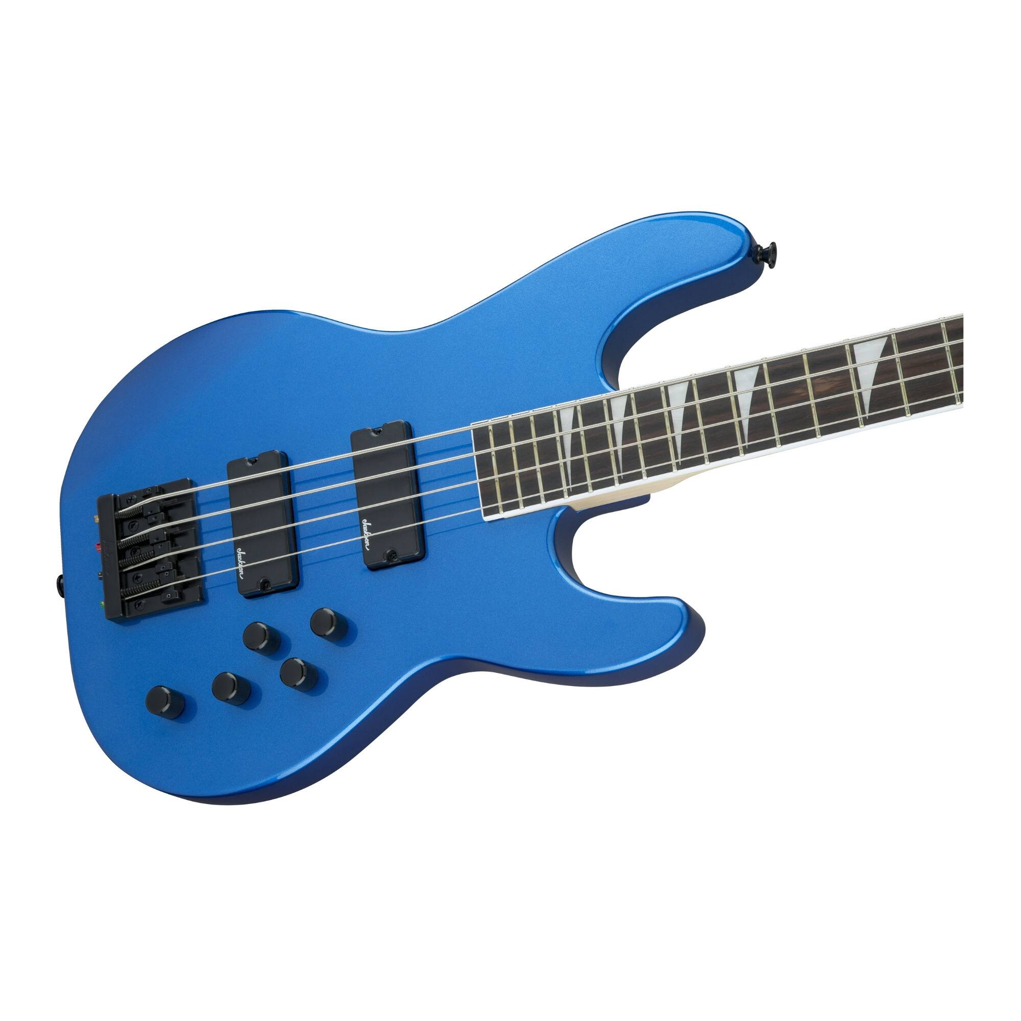 Angle. Jackson - Jackson JS Series Concert Bass JS3 4-String Guitar (Right-Handed, Metallic Blue).