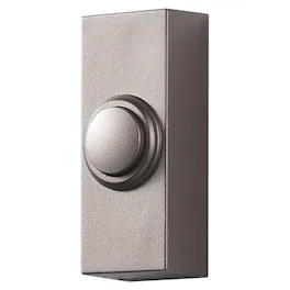 HEATH ZENITH - Satin Nickel Silver Plastic Wireless Pushbutton Doorbell
