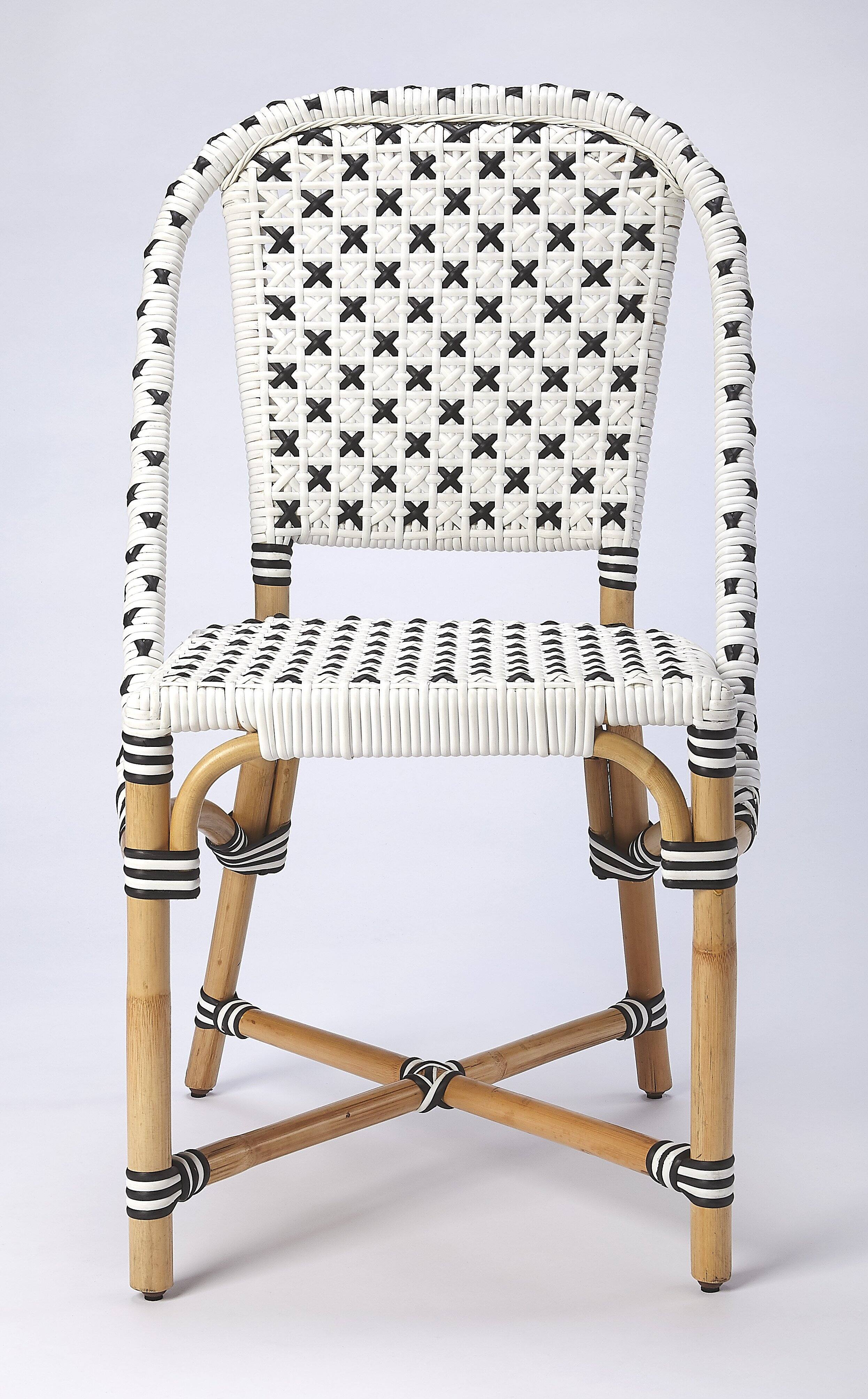 Alt View 2. Butler Specialty - Tenor 18.5 in. Seat Height Rattan Side Dining Chair with Back - White.