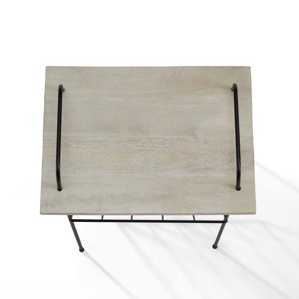 Left. Crosley Furniture - Wiltshire Record Player Stand - Natural.