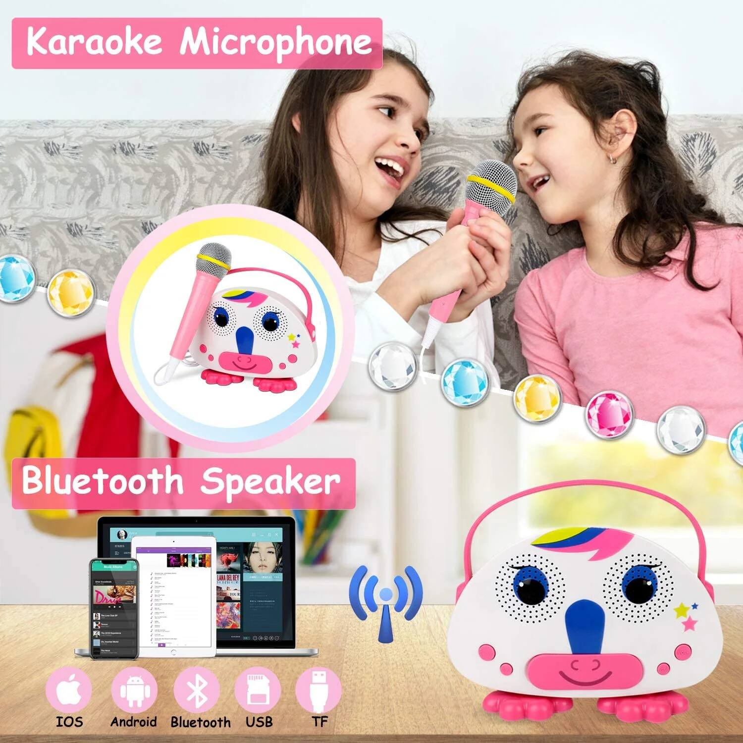 Karaoke Microphone Bluetooth Speaker  
DAS [H A 64880 1H]  
IOS Android Bluetooth USB TF