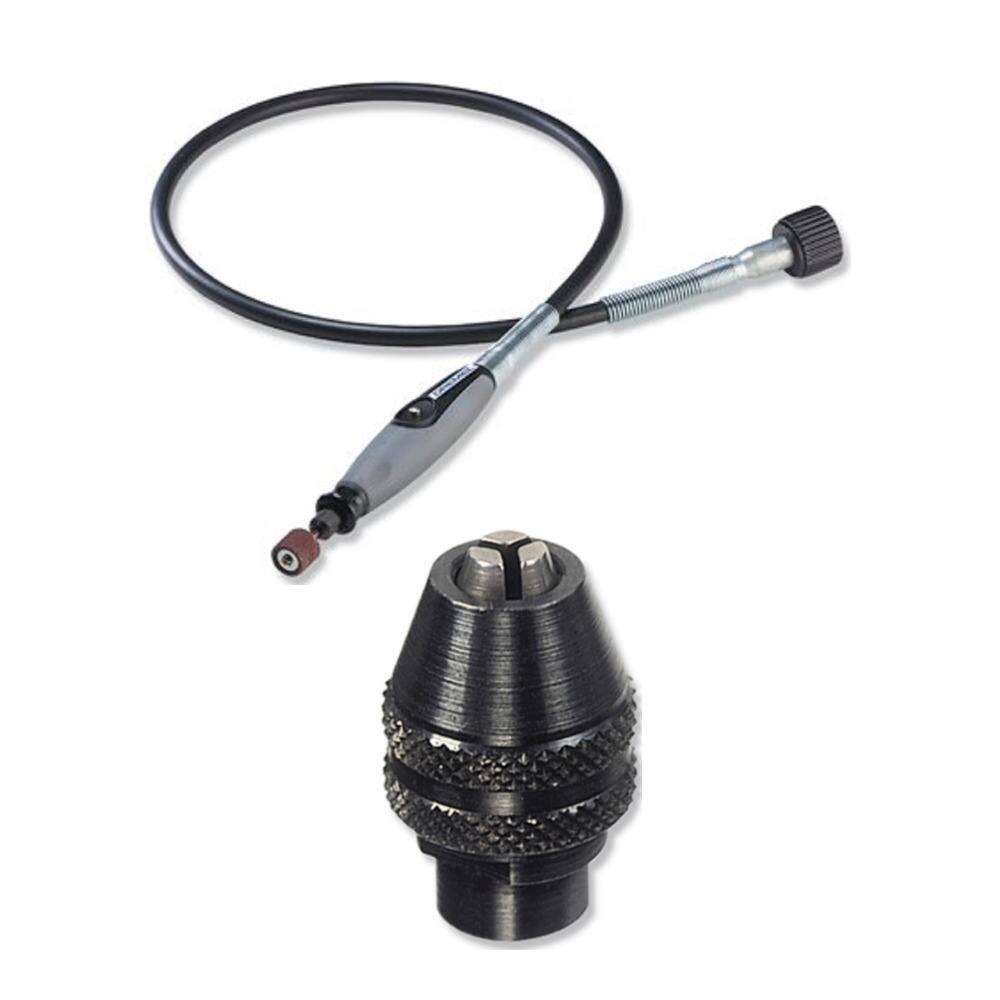 Back. Dremel - Dremel 225-02 Flex-Shaft Attachment with 4486 Keyless Chuck.