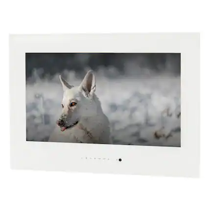 Front. ParallelAV - 24" Heat-Resistant Waterproof Sauna TV - White.