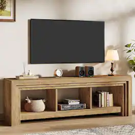 Tribesigns - Office Media Console, For Media Equipment and Storage in Meeting Rooms and Reception Areas - Brown