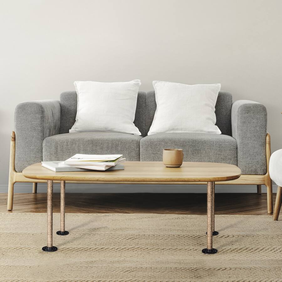 Textured Table Leg Oumilen 4 Pack Sisal Wrapped Table Legs with Caster Wheels – Industrial ...