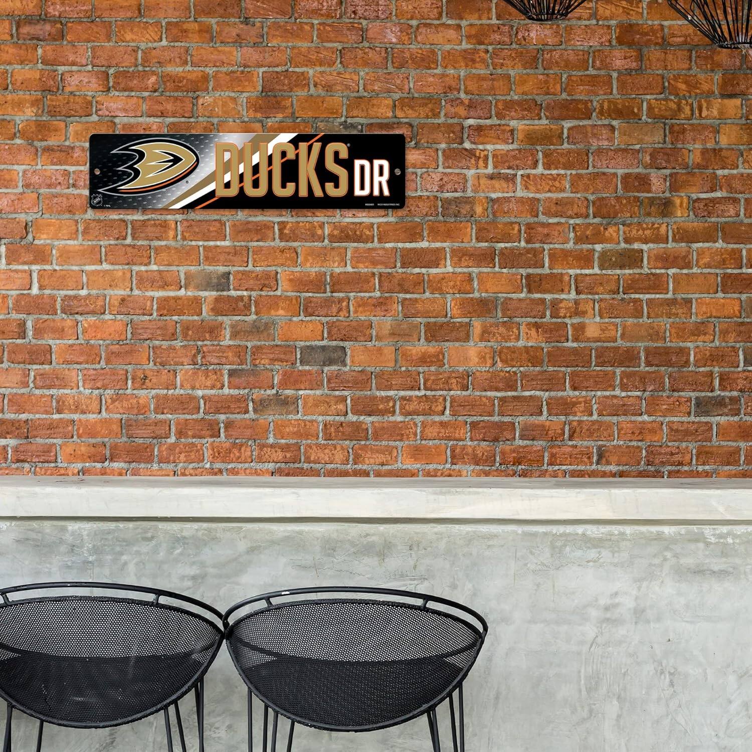 Alt View 1. Rico Industries - Anaheim Ducks NHL 16" Street Sign Fan Wall Decor - Multi.