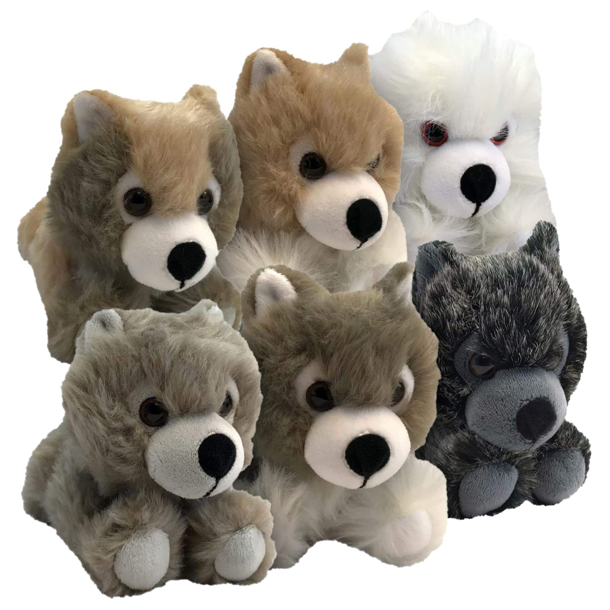 Factory Entertainment - Game of Thrones Exclusive 6-Inch Plush Direwolf Prone Cub 6-Pack - Gray price history on PriceWatchPro