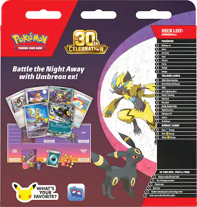 30 card pokemon deck Pokmon 30th Anniversary Umbreon & Espeon Battle the first pack of Pokmon TCG cards was opened in Japan The 30-Card BW-On Format