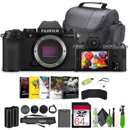 Fujifilm - X-S20 Digital Mirrorless Camera Body Bundle With 64GB Memory Card-Black
