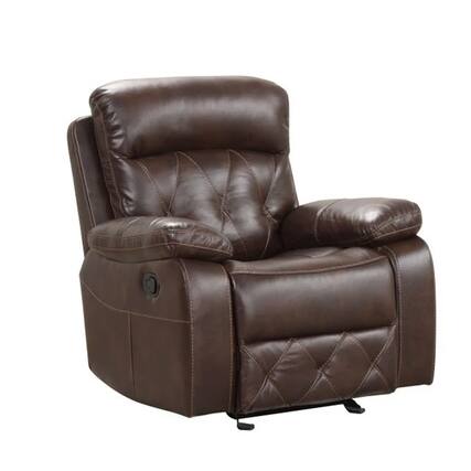 Front. Manhattan Lane - Kesy Manual Glider Recliner Chair, Pillow Top Arms - Brown.