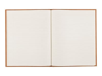 Alt View 2. Blueline - Da Vinci Hardcover Journal, 8.5" x 11", College Ruled, Tan, 150 Pages - Brown.