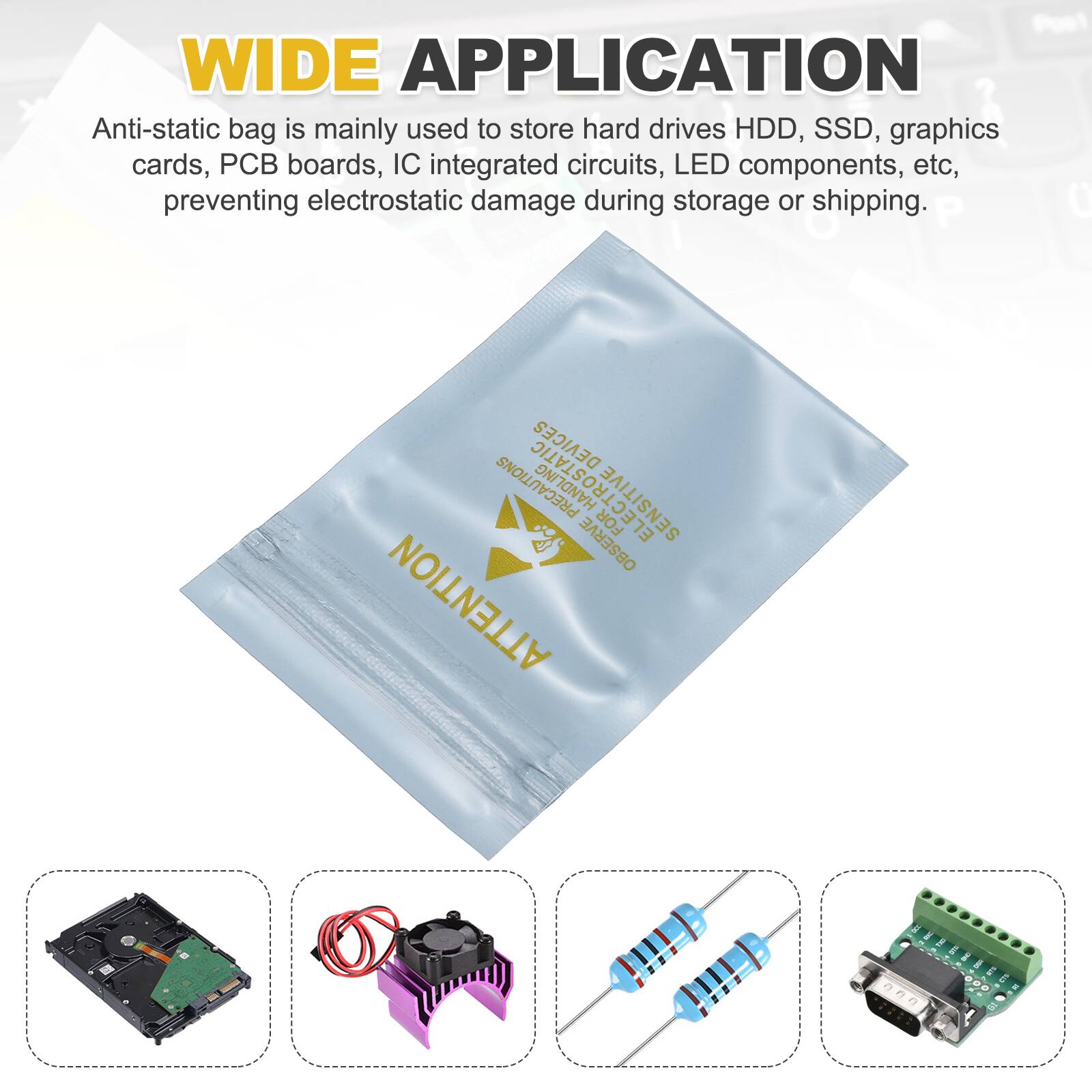 Unique Bargains Anti Static Bag 2.4