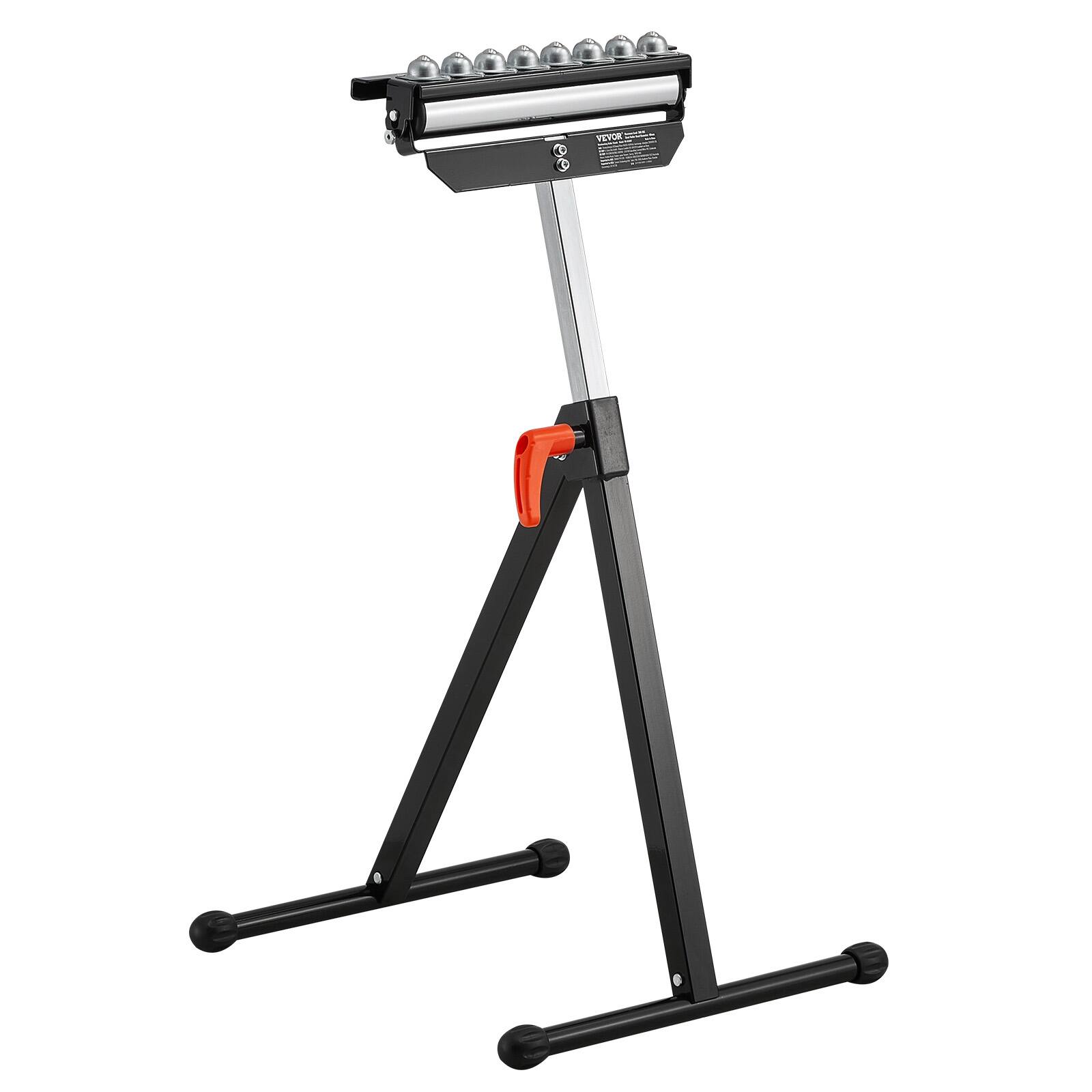 Front. VEVOR - Roller Stand, 300 lb Load Capacity, 26.8-42.5 in Adjustable Height, Folding Heavy Duty - Black.