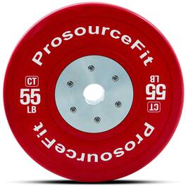 ProsourceFit - Color Training Bumper Plate,55 lbs - Red