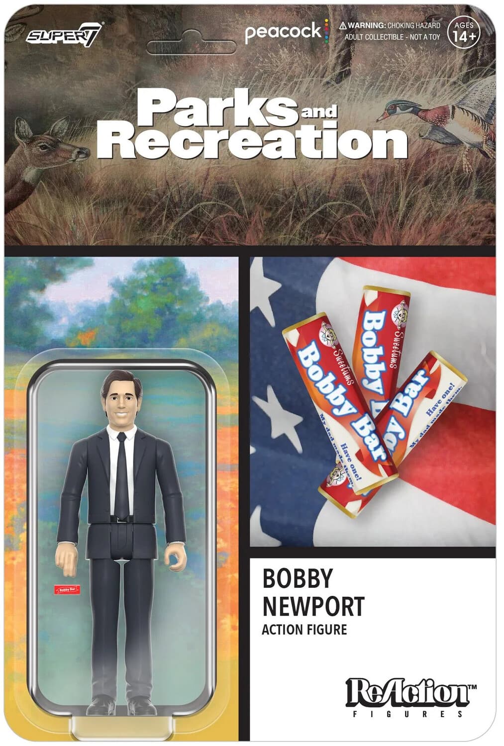 Super7 - Parks And Recreation - ReAction Wv3 - Bobby Newport - COLLECTABLES - Multicolor