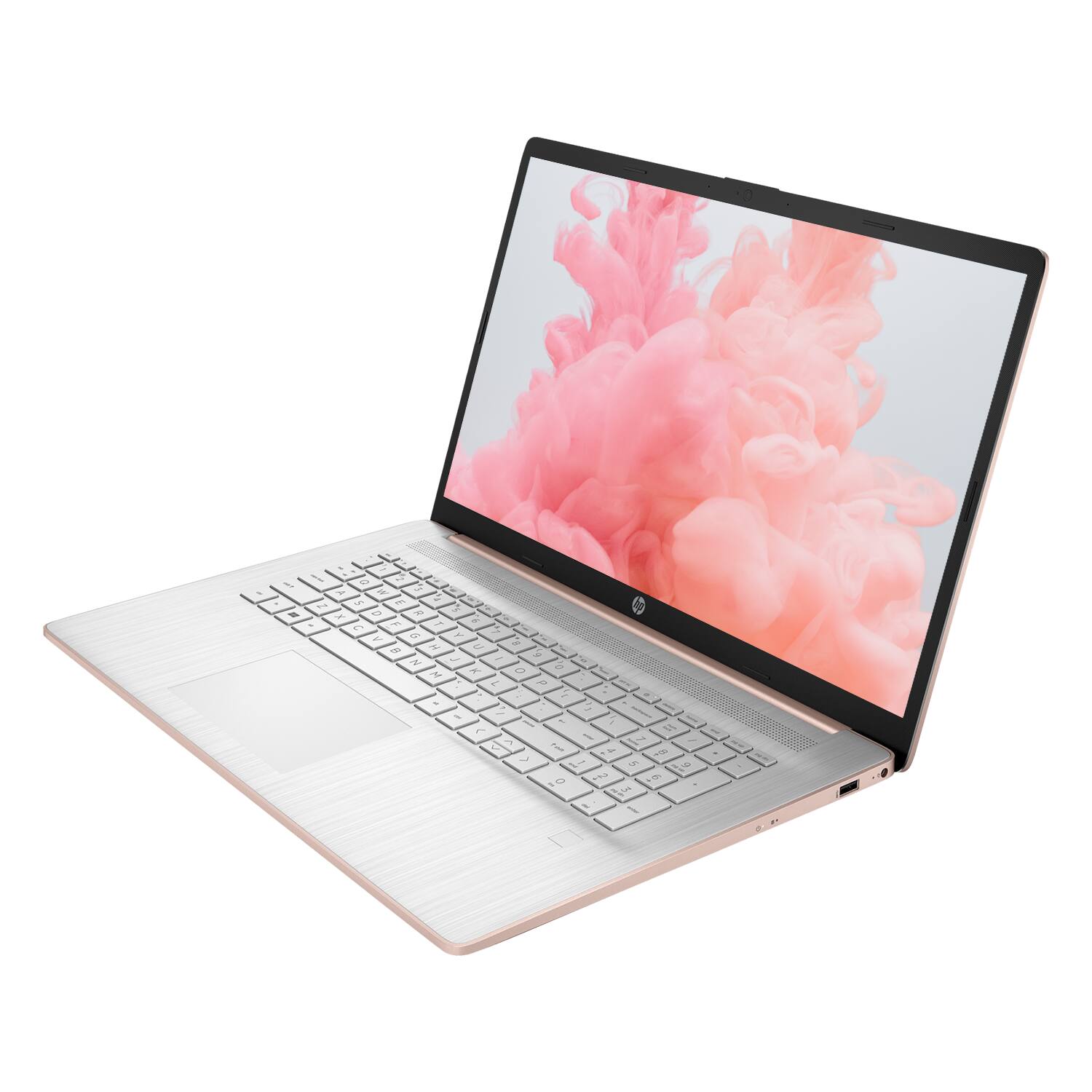 Alt View 2. HP - 17 Laptop 17.3" HD+ Touchscreen - Intel Core i7-1355U with 32GB RAM - 1TB Solid State Drive - PCO Laptop Cooler - Rose.