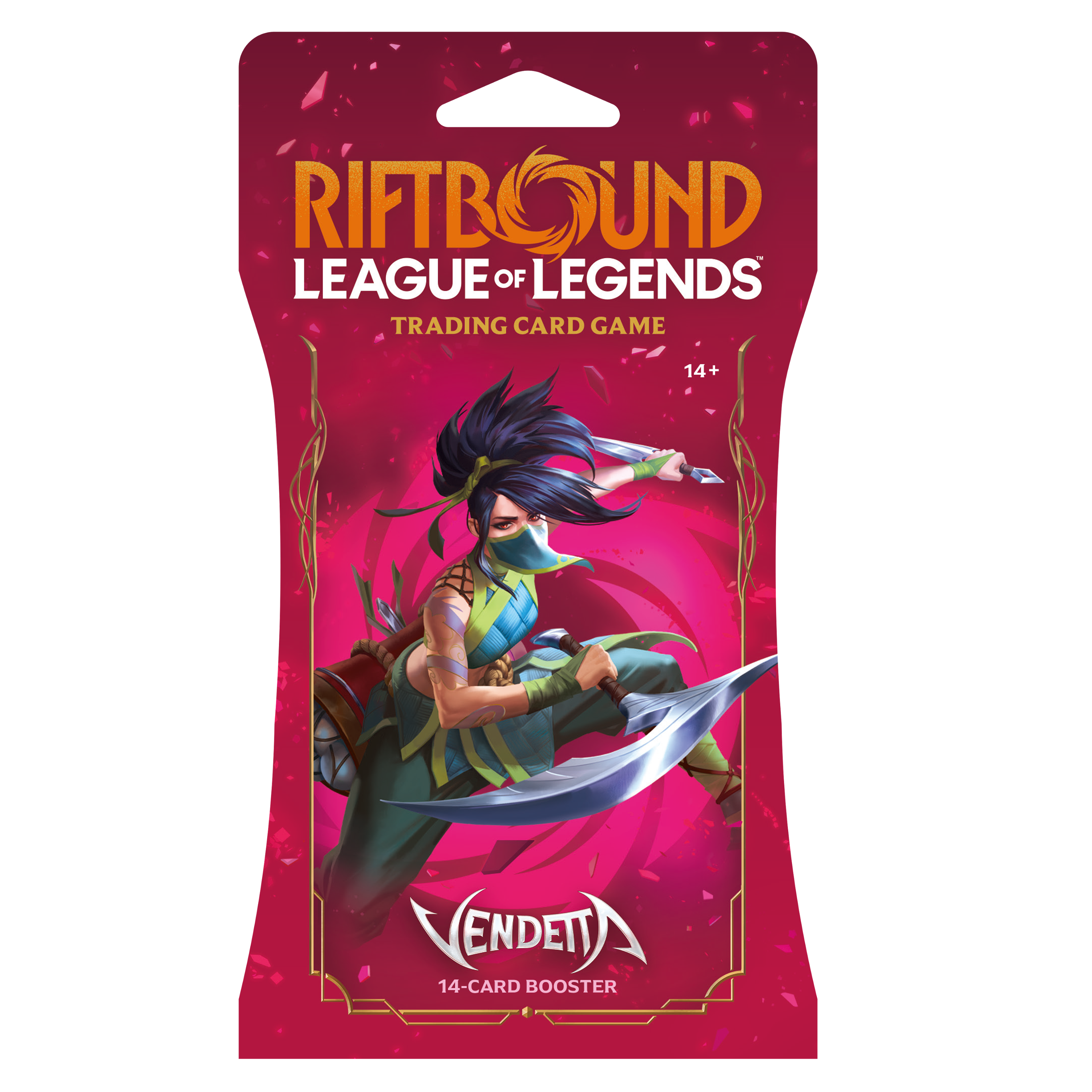 RIFTBOUND LEAGUE OF LEGENDS TRADING CARD GAME 14+ VENDETTA 14-CARD BOOSTER