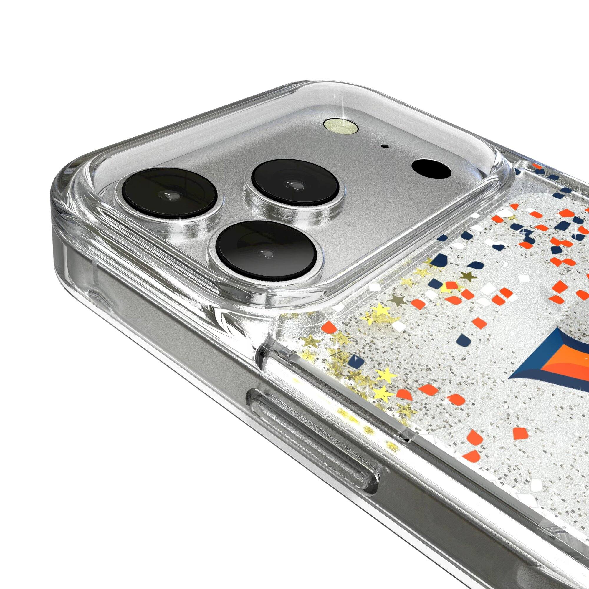 Alt View 2. Keyscaper - Virginia Cavaliers iPhone Glitter Confetti Design Case - 14 - Multicolor.
