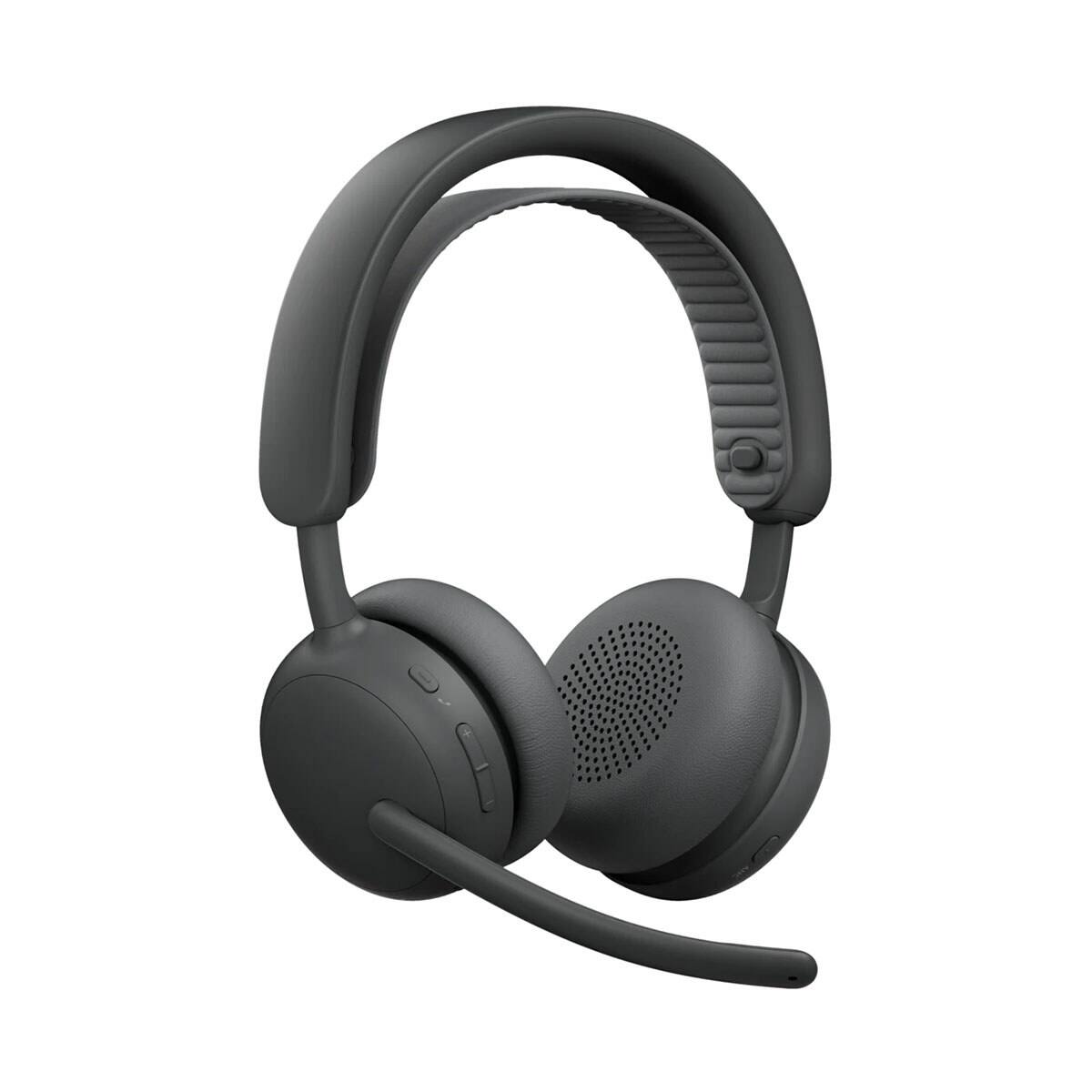 Alt View 7. Logitech - Logitech Zone Wireless 2 ES Active Noise Cancelling Closed-Back On-Ear Stereo Headset, Graphite - Graphite.