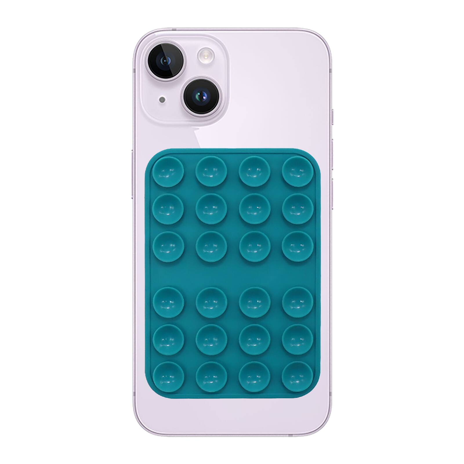 Angle. Topteng - Silicone Suction Phone Mount – Magnetic Suction Cup, Strong Hold, Hands-Free, MagSafe Compatible, Fit for iPhone 12-17 - Green.