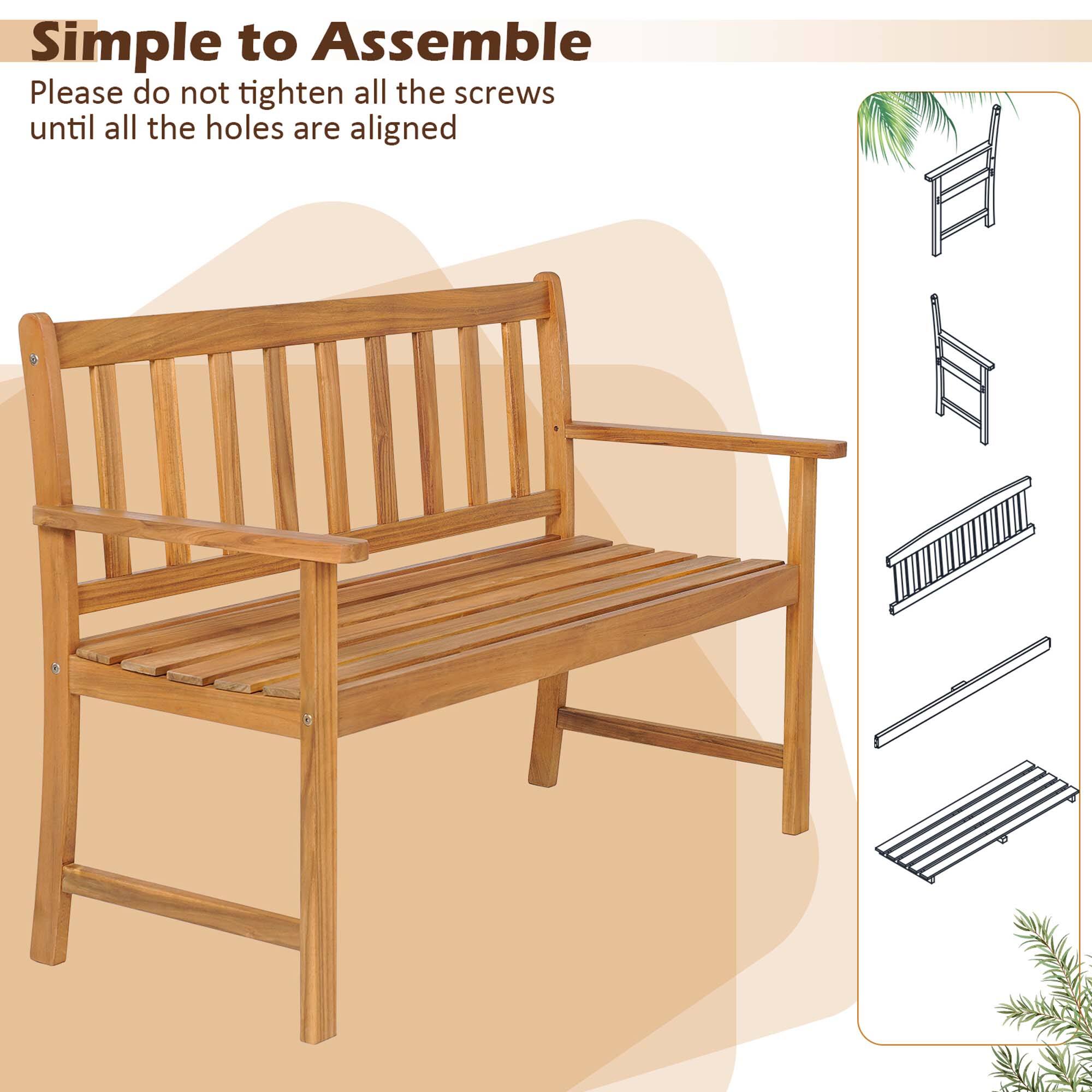 Simple to Assemble
Please do not tighten all the screws until all the holes are aligned