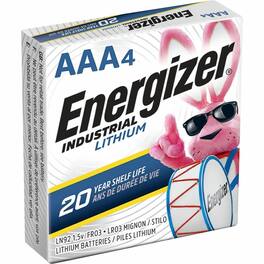Energizer - Industrial AAA Lithium Battery 4-Pack For Vending Machine Electronics Construction AAA 4 / Pack