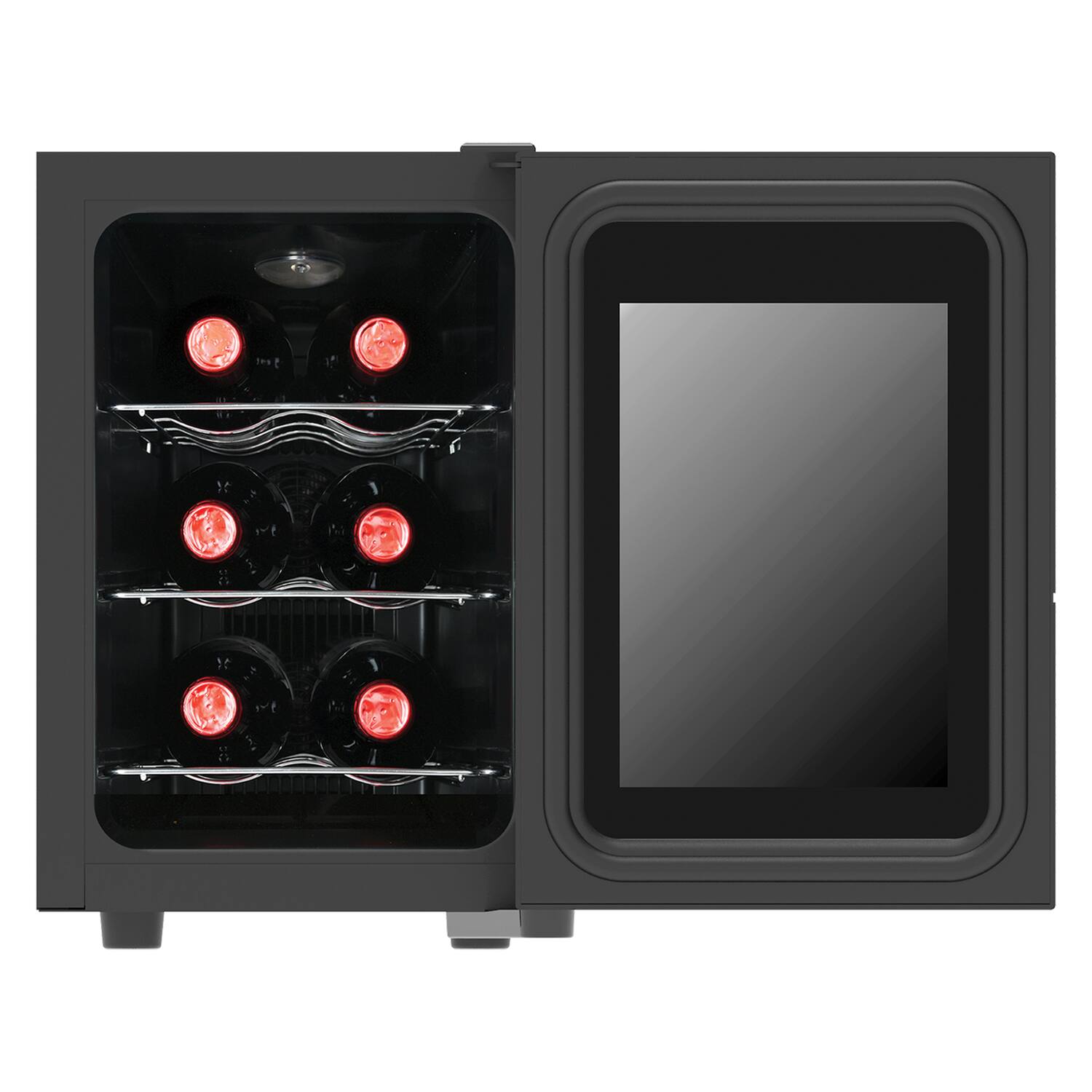 Back. Hamilton Beach - Hamilton Beach Hbwf6035 6-bottle Wine/beverage Cooler - black.