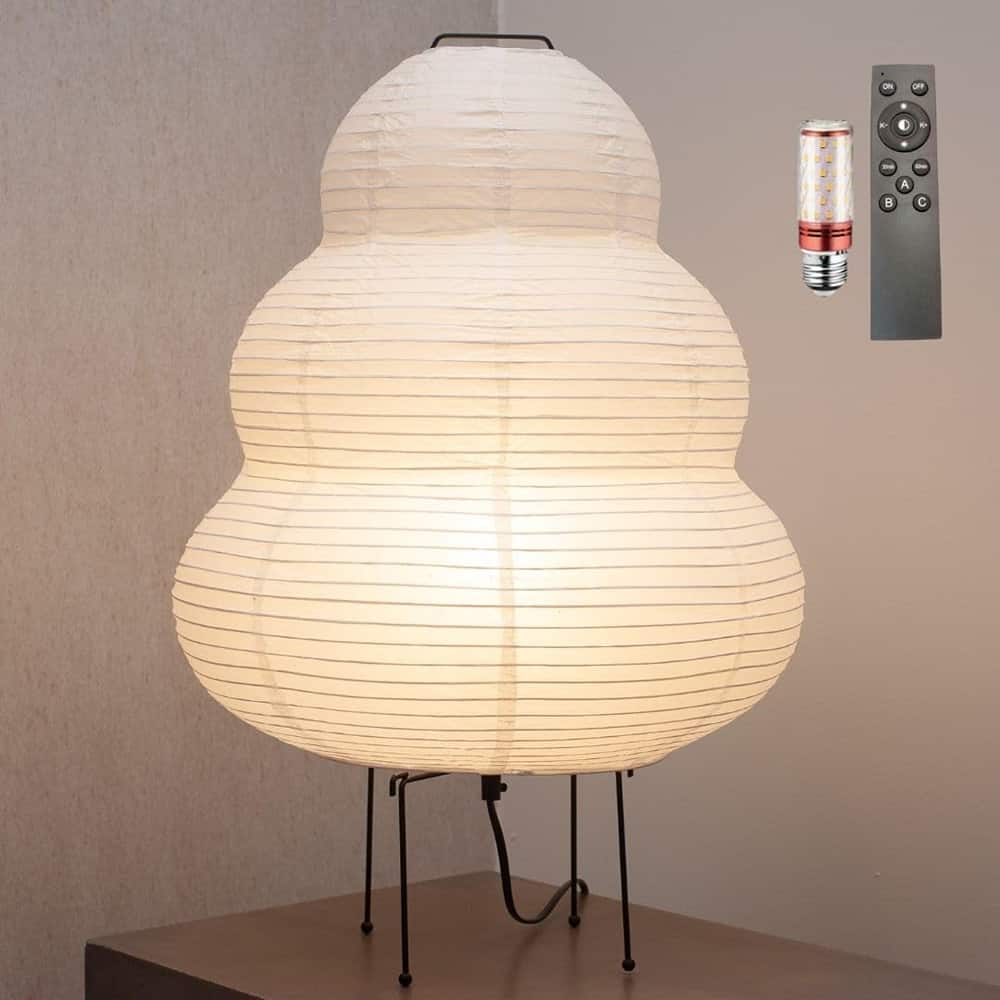 PARKER SLATER - Japanese Rice Paper Floor Lamp, Japandi Soft Ambient Lighting