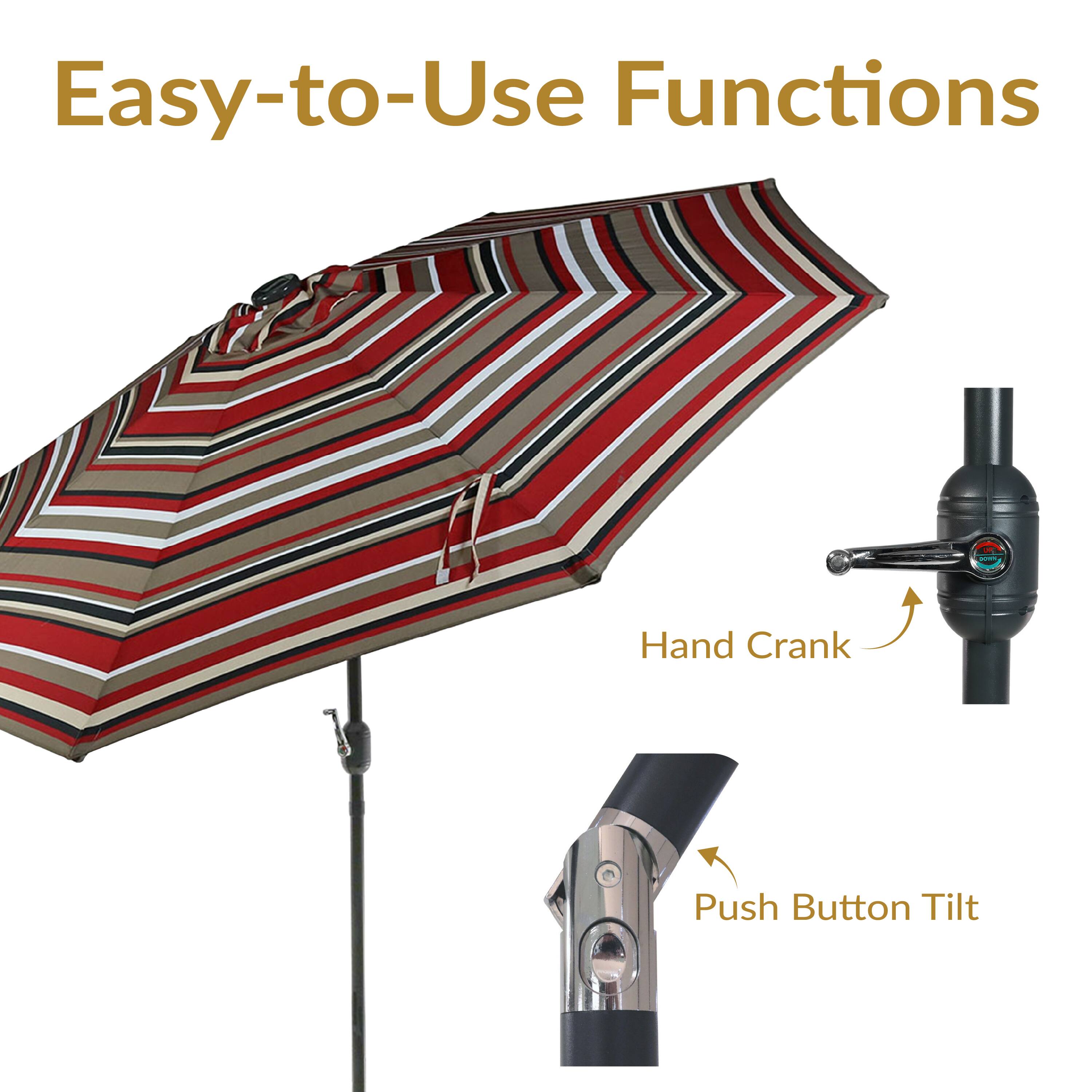 Easy-to-Use Functions

- Hand Crank
- Push Button Tilt