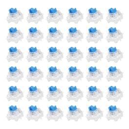 Unique Bargains - 36pcs Keyboard Switches (3-Pin 50gf) Dustproof Pre-Lubed Tactile Linear Switch Replacement for MX Mechanical Keyboard - Light Blue