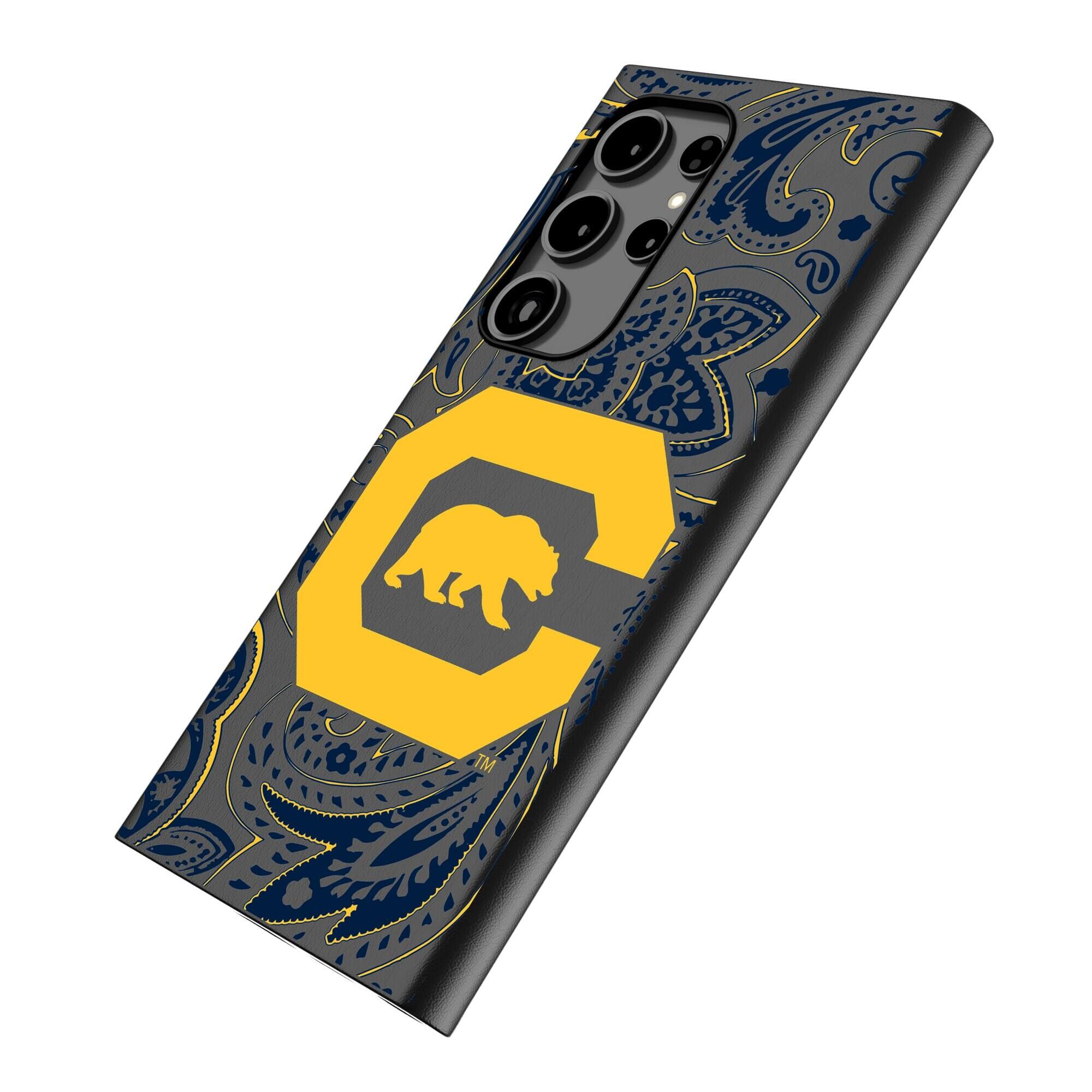 Alt View 1. Keyscaper - Cal Bears Walking Bear Galaxy Magnetic Bump Case - S25 Ultra - Black.