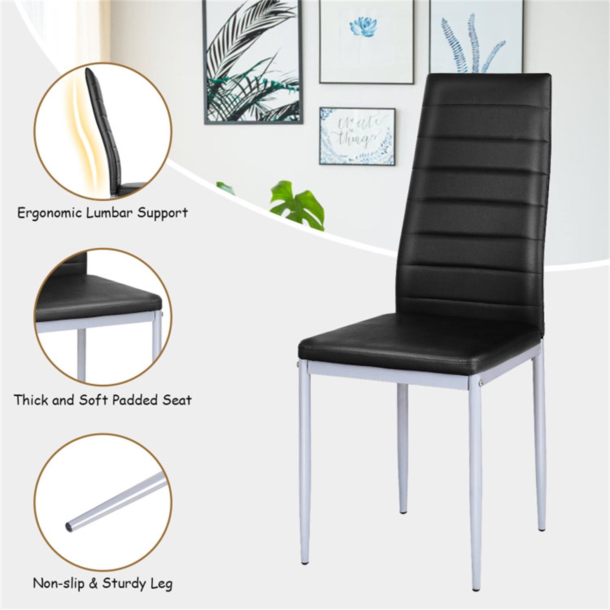 Ergonomic Lumbar Support  
Thick and Soft Padded Seat  
Non-slip & Sturdy Leg