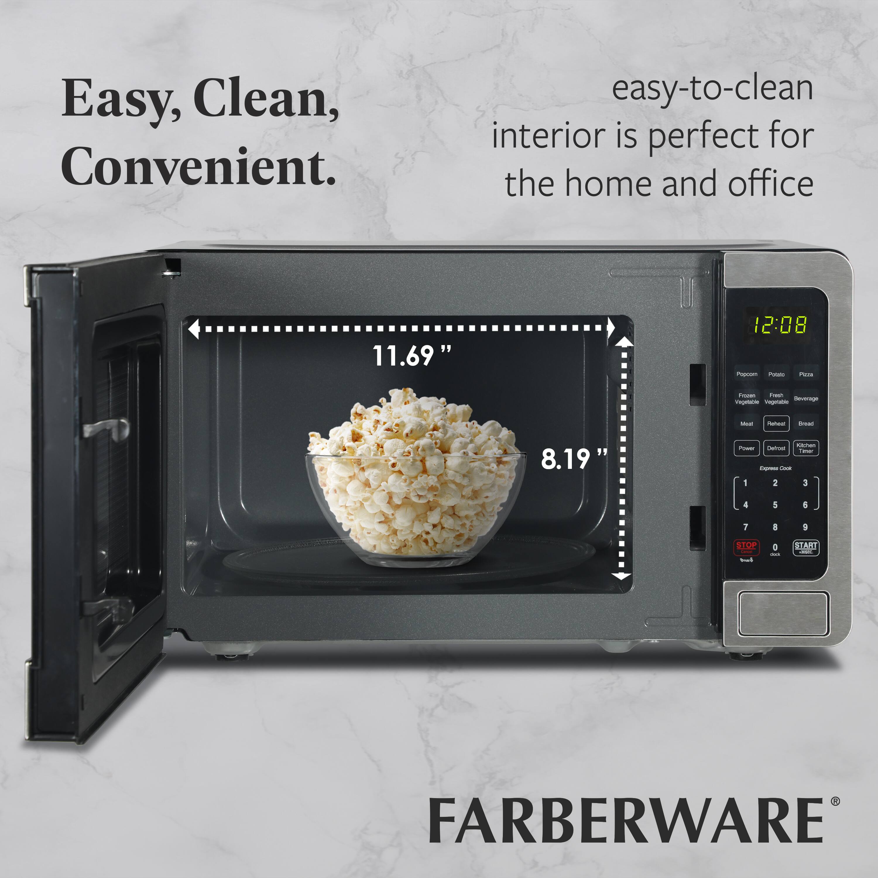 Easy, Clean, Convenient.  
easy-to-clean interior is perfect for the home and office  

11.69"  
8.19"  

FARBERWARE