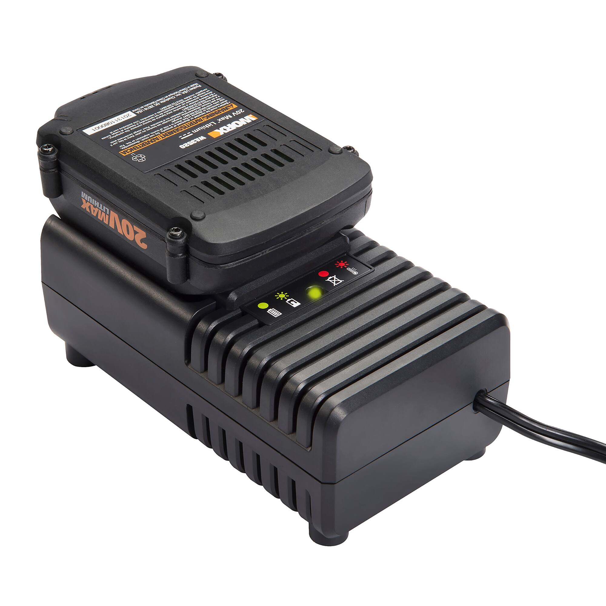 Alt View 11. WORX - 18V/20V Power Share Li-ion 1-Hour Quick Car Charger - Black.